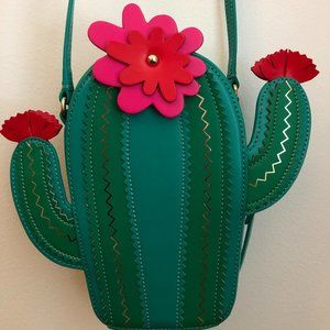 Kate Spade New York Green Leather Cactus Crossbody